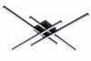 Nowoczesny plafon lampa sufitowa LED czarna uniwersalna minimalistyczna geometryczna listwy ściemnialna NOVAK 78100/42/30 Lucide